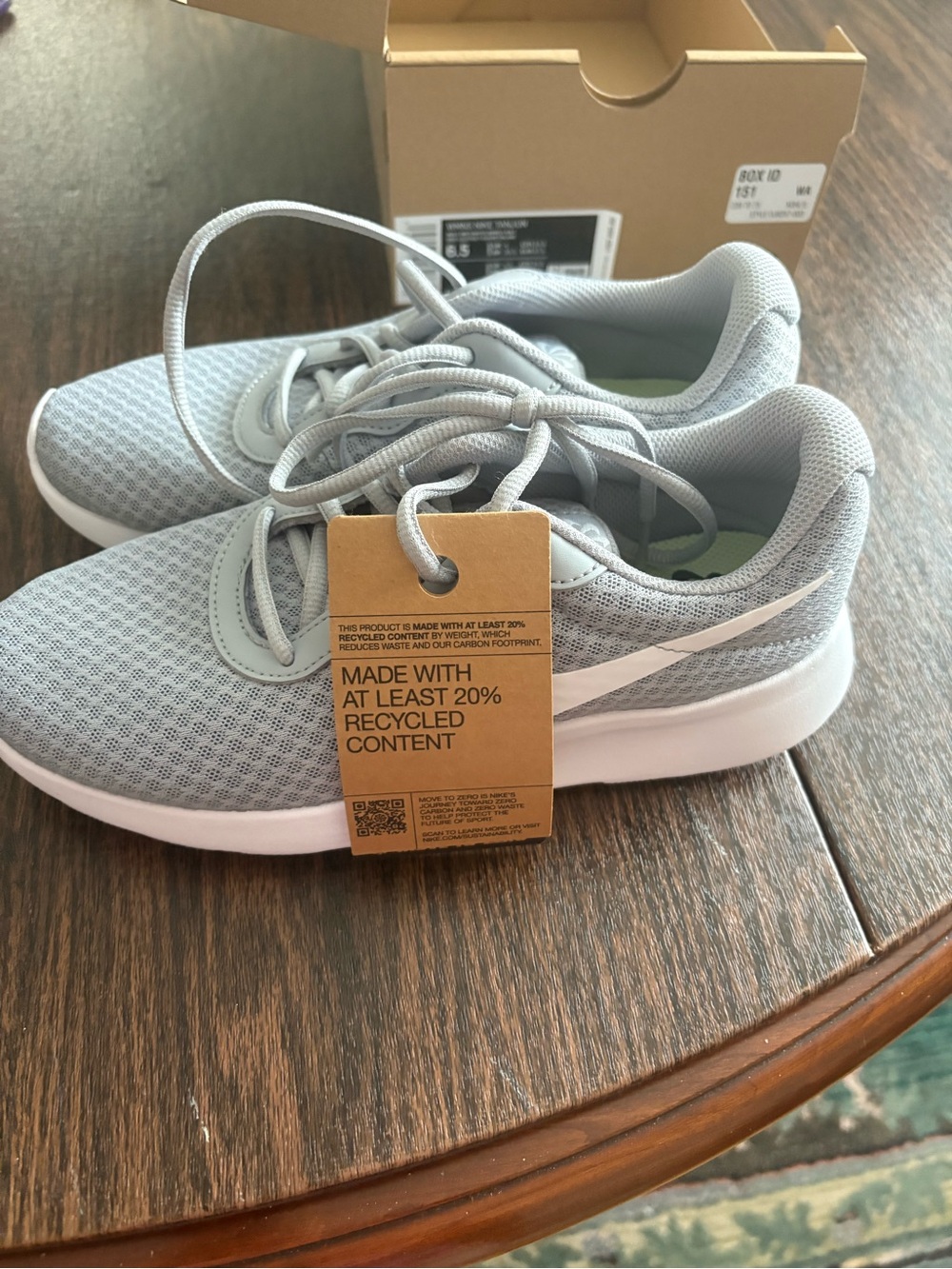 Nike Light Grey Mesh Running Shoes with White Swoosh